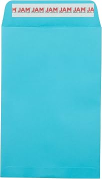 JAM PAPER 6 x 9 Open End Colored Catalog Envelopes with Peel and Seal Closure - Blue - 25/Pack