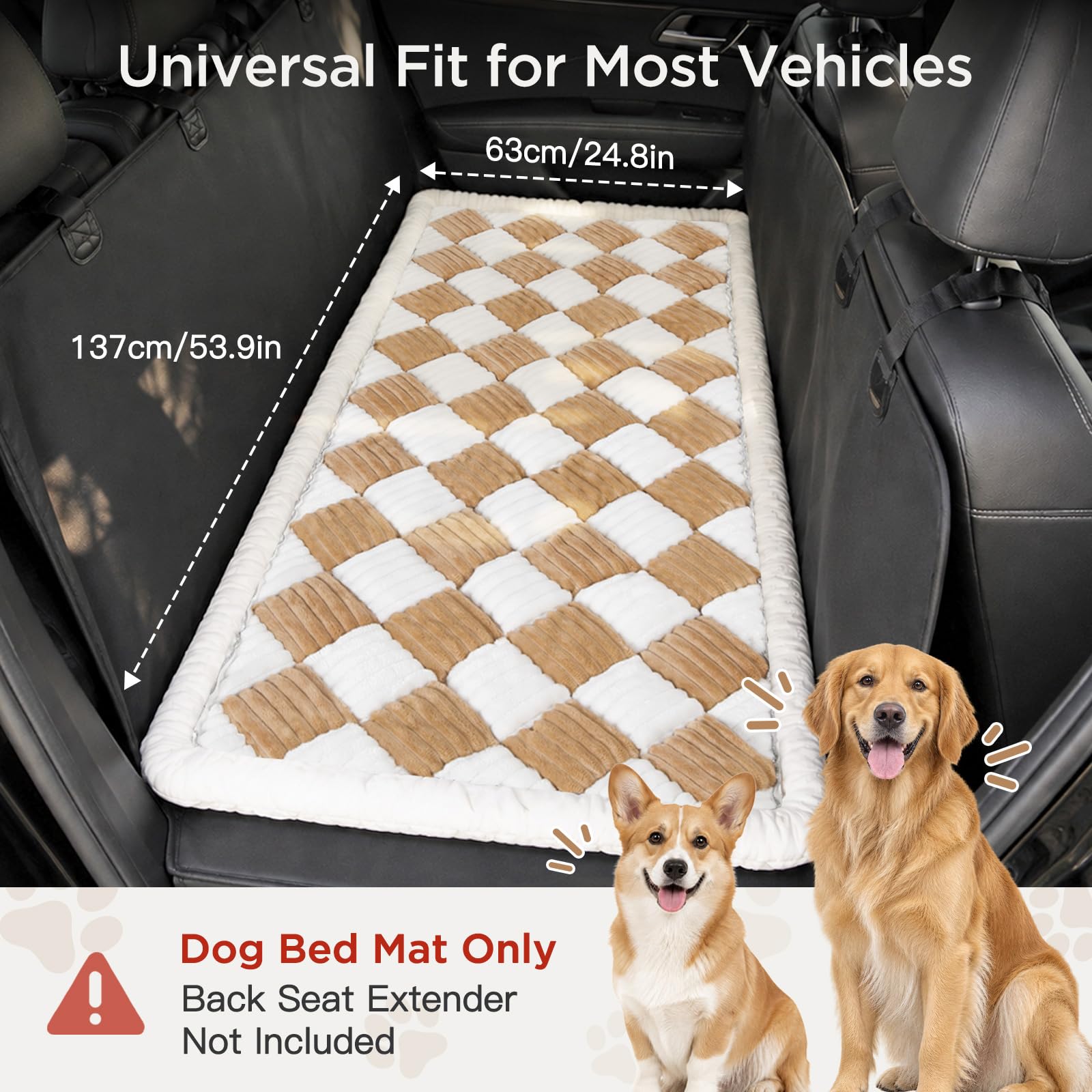 Gimars Alfombrilla Cama Mascotas Asiento Trasero, Antideslizante Reforzado