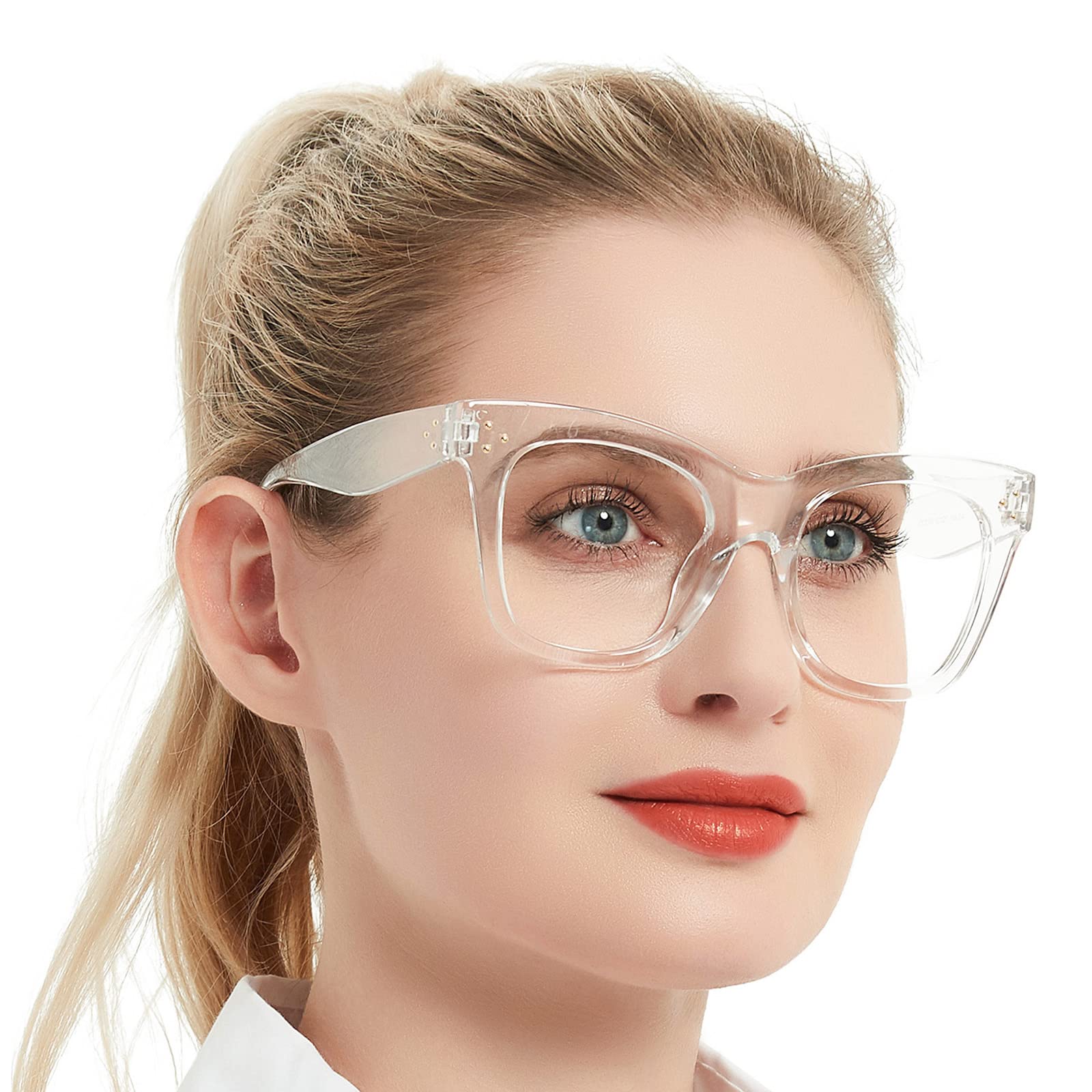 OCCI CHIARI Oversized Bifocal Reading Glasses for Women Blue Light Blocking Stylish Readers 1.0 1.5 2.0 2.5 3.0 3.5