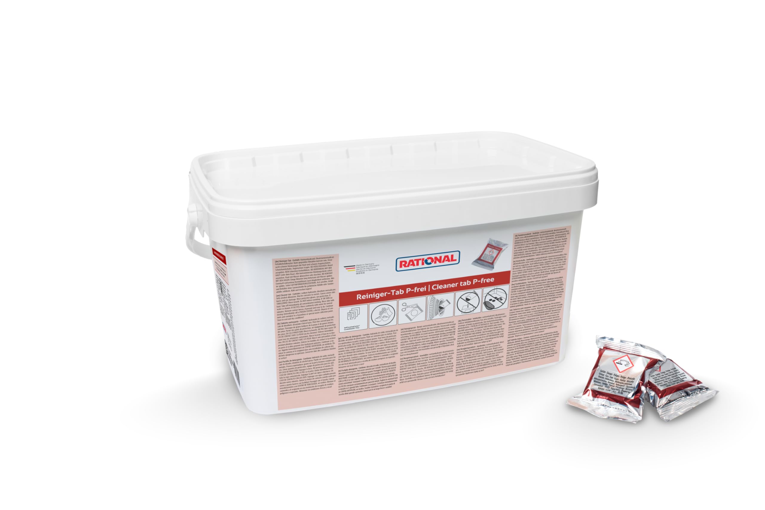 RATIONAL Reiniger-Tab P-frei [JETZT NEU] Phosphatfrei –130 Tabs Kombidämpfer Reinigungstabs Für SelfCookingCenter & CombiMaster Plus - Gastronomie, Hotel, Restaurant, Imbiss 56.02.315E