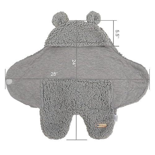 Miniatura 8 de BlueSnail Manta de recepción para recién nacidos gris Gris, Rosa, Azul marino/flor y brillo, Crema, Gris Claro