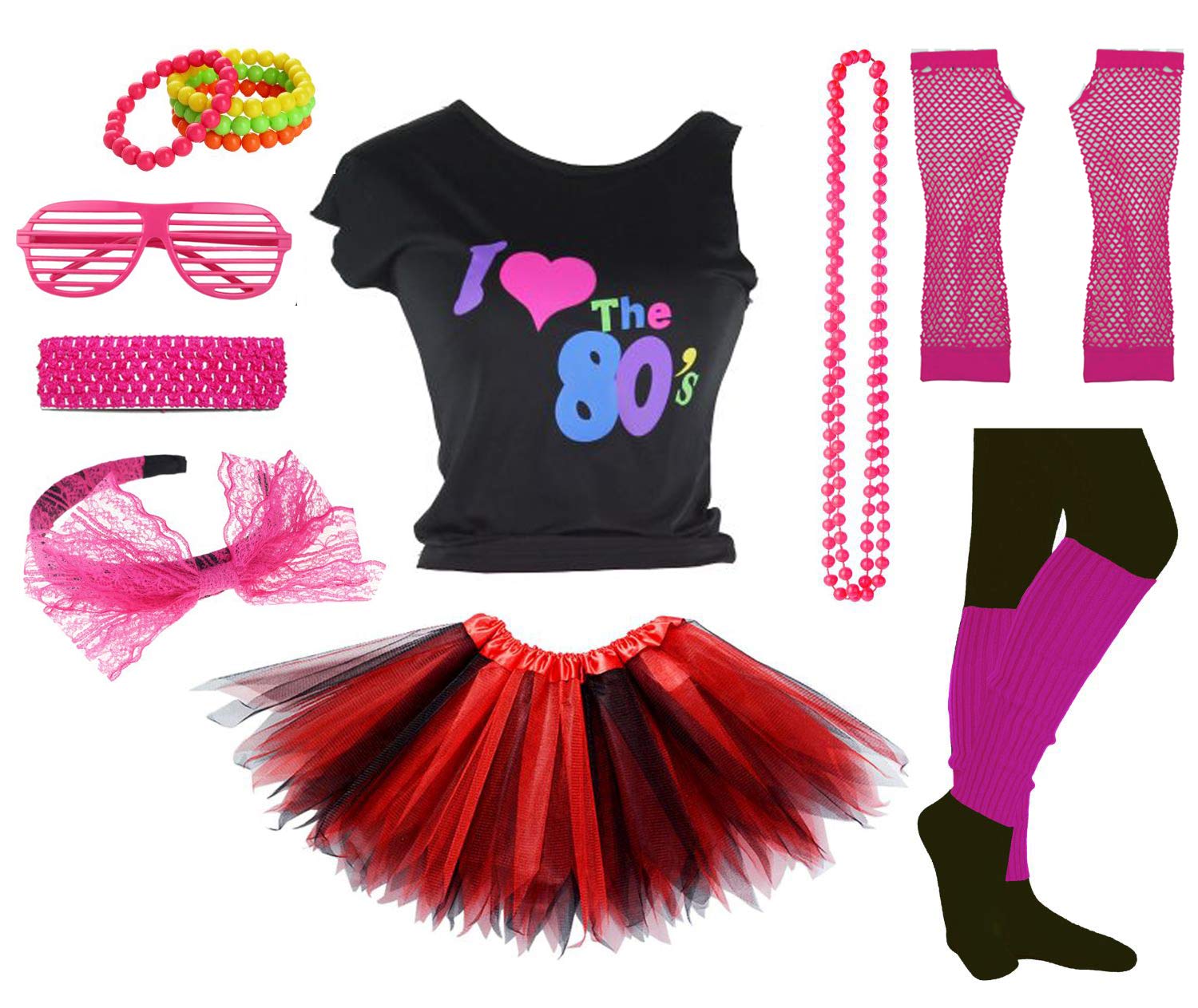 Girls I Love The 80's Party GILR Disco T-Shirt for 1980s Theme Party Outfit