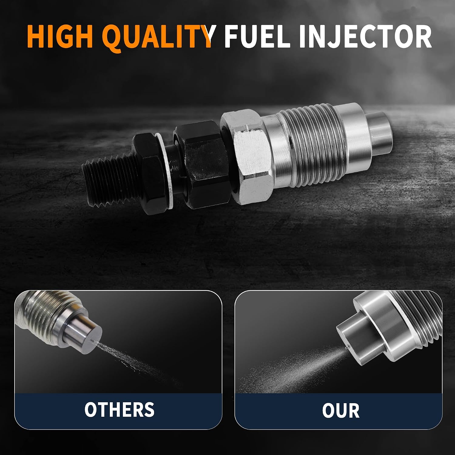 16871-53904 Fuel Injector 3Pcs Compatible with Kubota D722 Engine Kubota BX1860 BX1870 BX1880 BX2360 BX2370 BX2380 BX23S BX25 BX25DLB U17 RTV900G9 ZD101 Replace 16001-53904