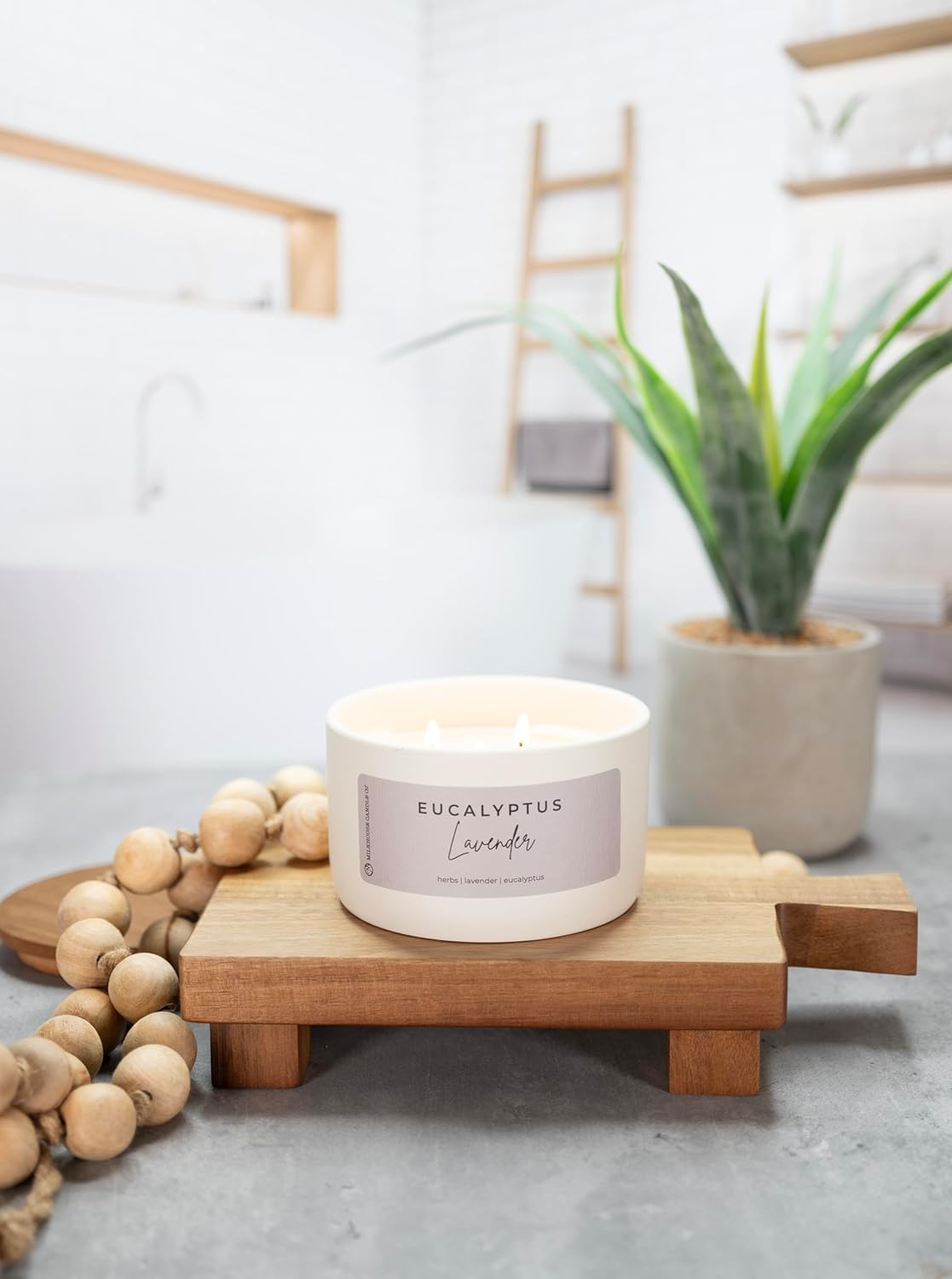 Milkhouse Candle Company Eucalyptus Lavender Soy Candle - Herbs | Lavender | Eucalyptus Scented - 10 oz Signature Statement Candle with Lid, 20+ Hour Burn Time, Made in The USA
