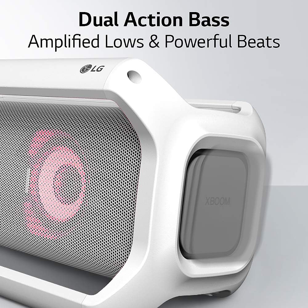 Suреr Sаlе 🛒 LG PK7W XBOOM Go Water-Resistant Wireless Bluetooth Party Speaker with Up To 22 Hours Playback - White