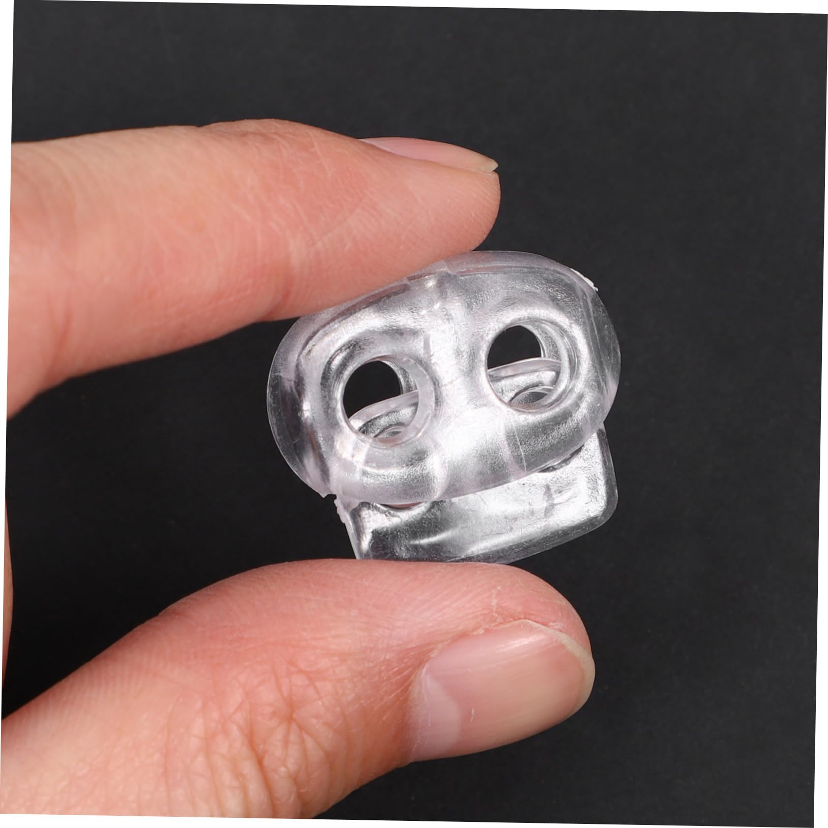 Tofficu 150stücke Transparente Kordelstopper Mit Federmechanismus Vielseitige Stopper Für Schnürsenkel Hosen Masken Und Mehr Einfache Montage Und Zuverlässige Halterung