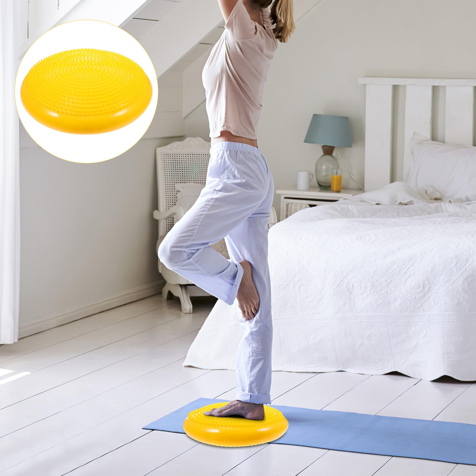 Kisangel Rondelle Gonflable De Fitness 2 Pièces