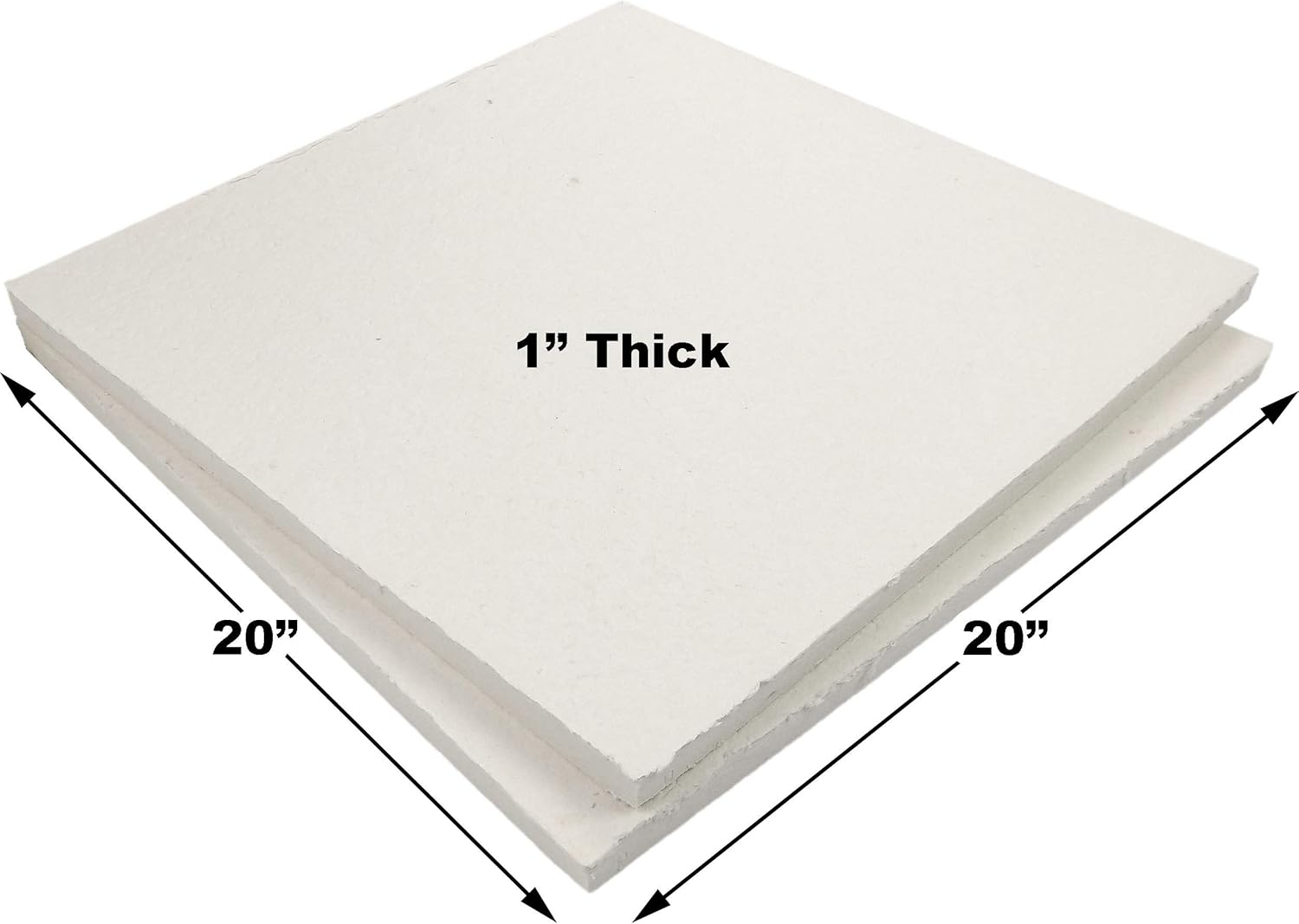 Size 1/2 x 24 x 36 Lynn Manufacturing Ceramic Fiber Board Insulation, 2300F-Rated, for Boiler, Stove, Forge, Kiln, Baffle Board, 1019