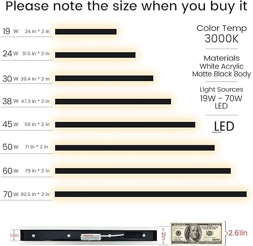 Miniatura 2 de Luces de pared para exteriores de 59 pulgadas, aplique de pared para exteriores, lámpara de pared LED para exteriores, lámpara de pared moderna de
