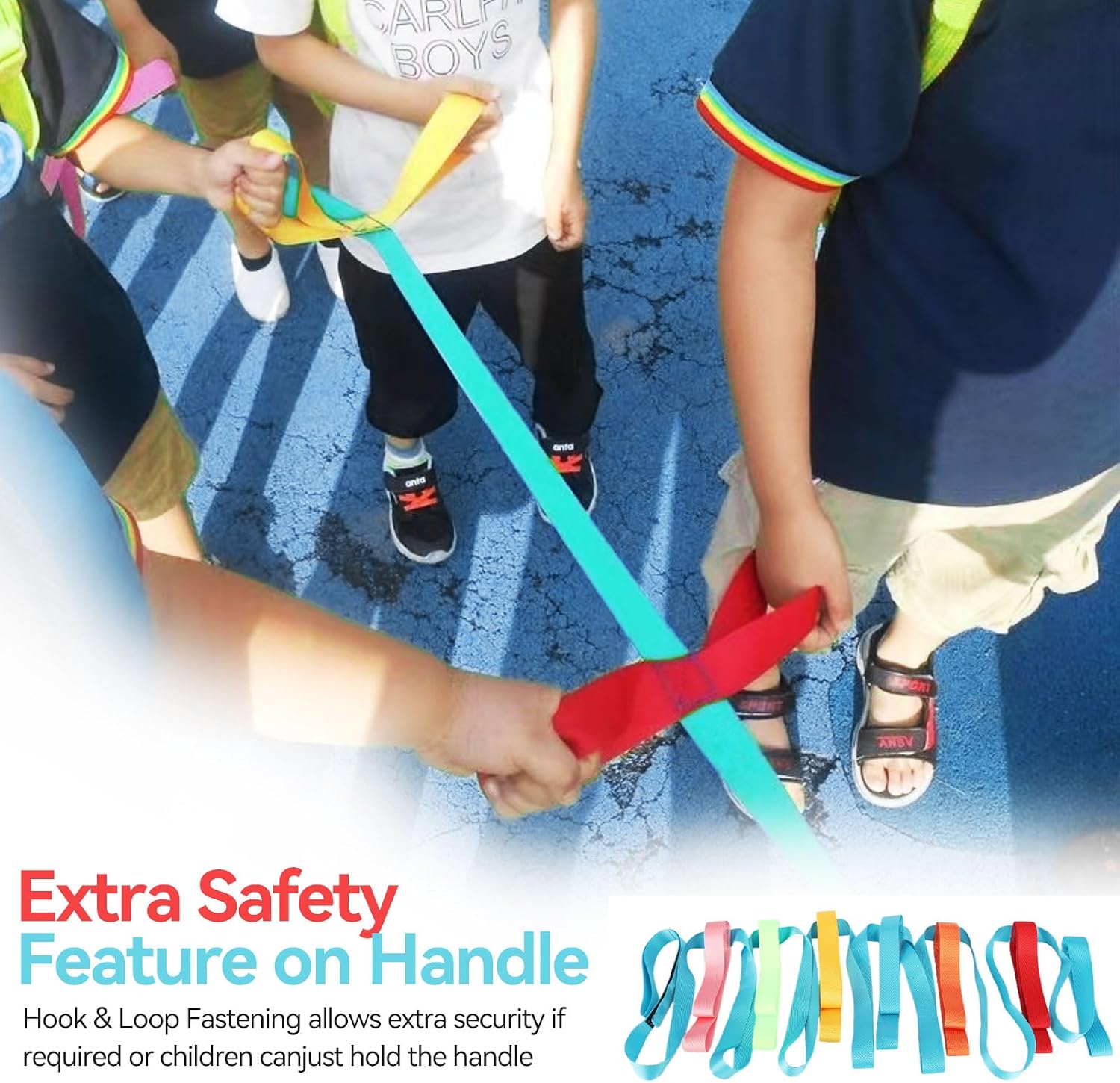 Walking Rope for Preschool, Antilost Children Line Ropes Adjustable Colorful Handles Line up Crossing Rope School Supplies for 12 Children 2 Teachers, Preschool & Daycare