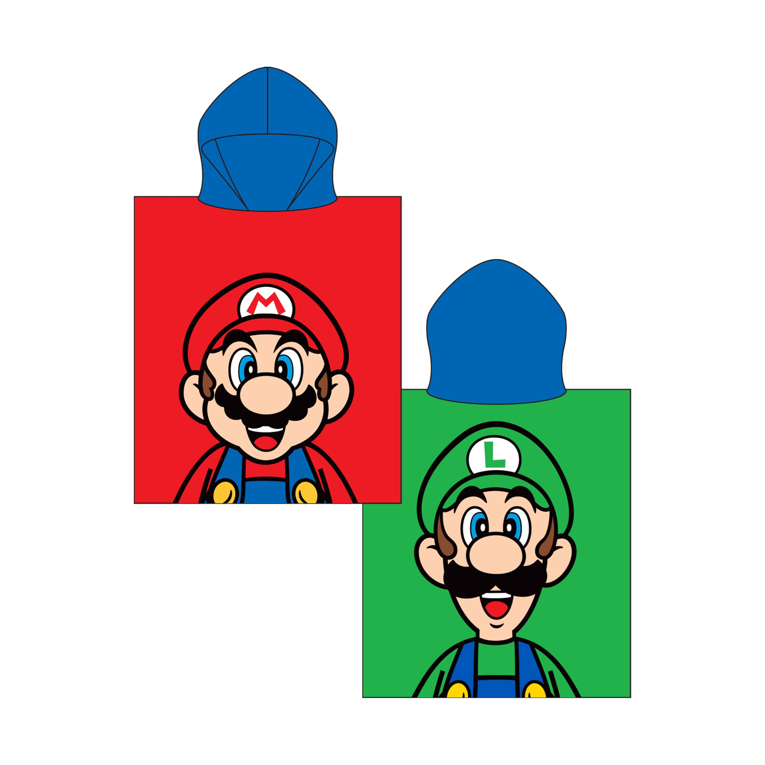 Super Mario  Kids Nintendo Double Ponco Towel - 