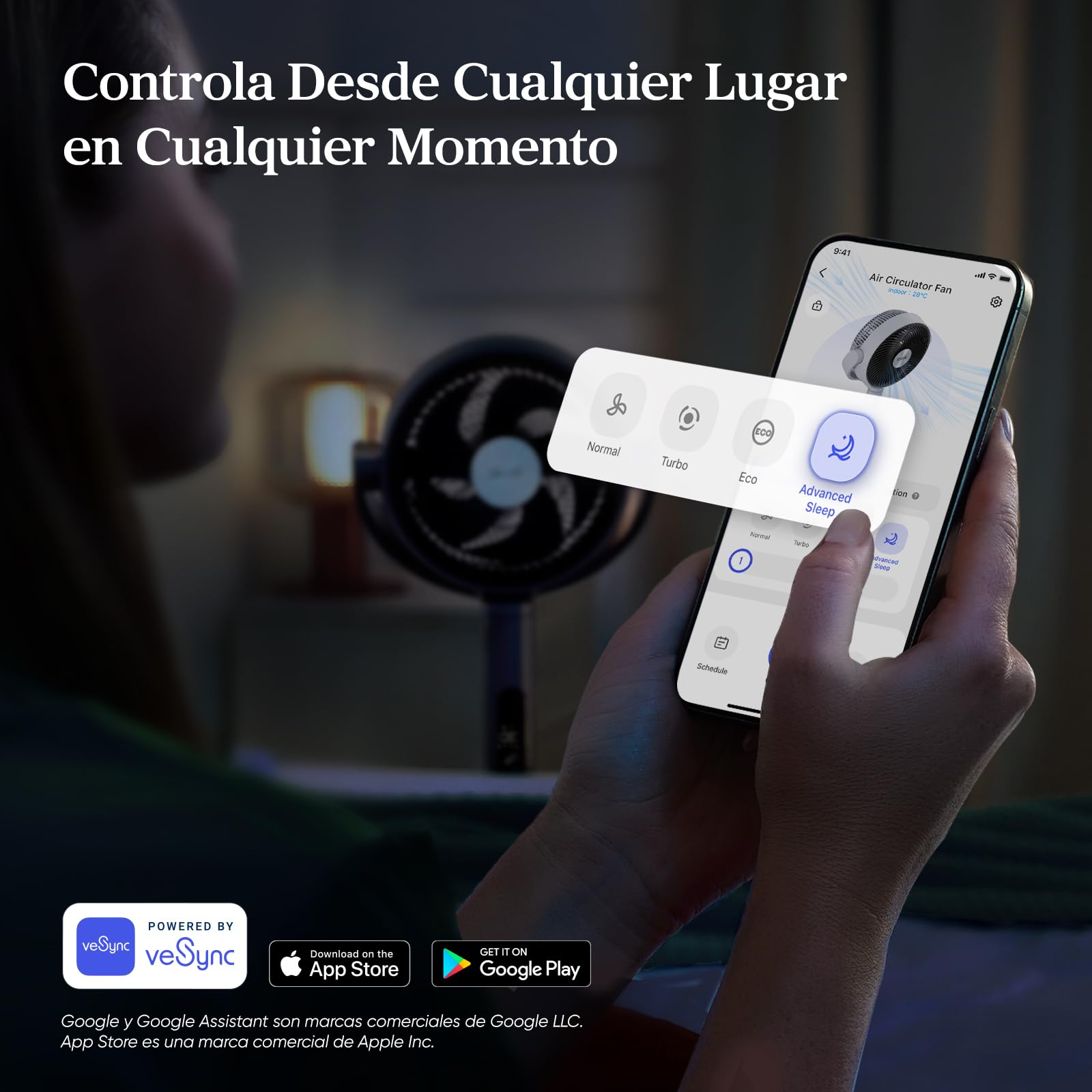Levoit Ventilador de Pie, Inteligente, 12 Velocidades, 20dB, LPF-R432S