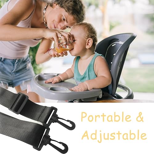Miniatura 4 de Cinturón de seguridad universal de 5 puntos para bebé, arnés ajustable para la mayoría de sillas altas de 5 puntos, cochecito para niños