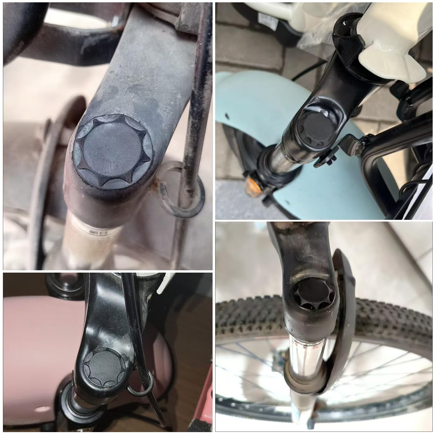 Amazon.co.jp: SquEqu 自転車サスペンションフォークキャップ ゴム製 