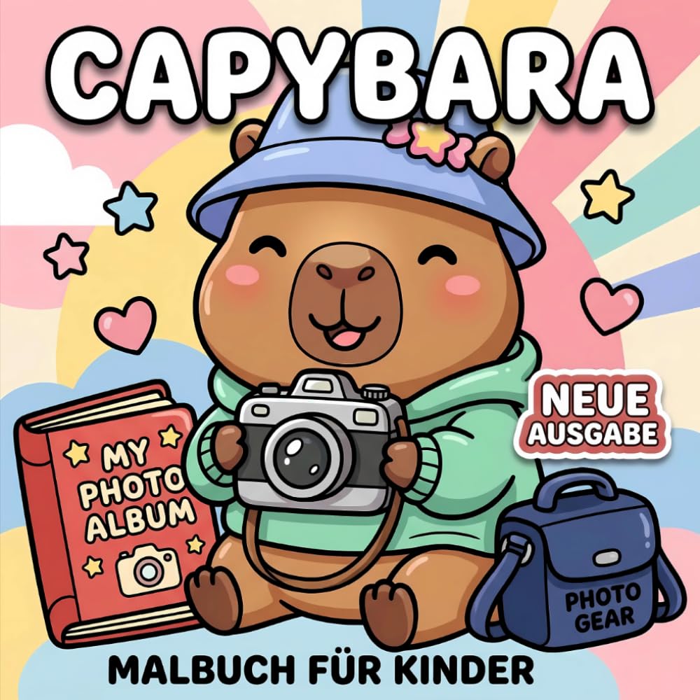 Capybara Malbuch: Ein Fröhliches Geschenk Für Kinder Und Jugendliche Mit Über 60 Süßen Motiven Für Entspannung Und Spaß