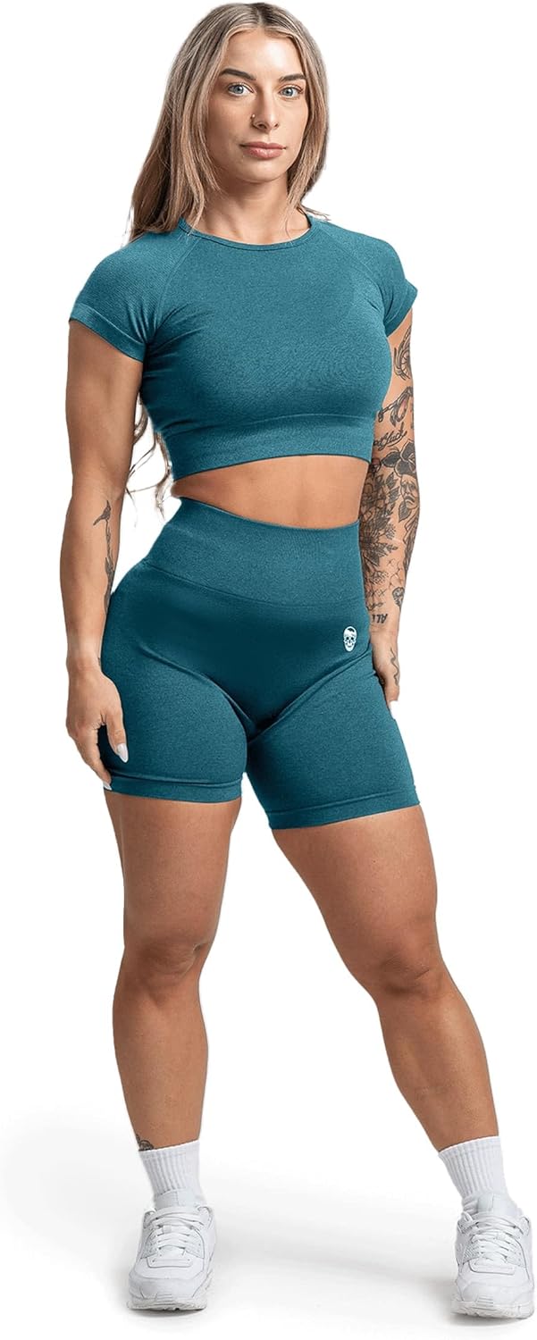 Gymreapers Short Sleeve Workout Tops for Women - Crop Tops for Women Tee - Yoga Athletic Tops for Running, Gym, & Training - Image 2