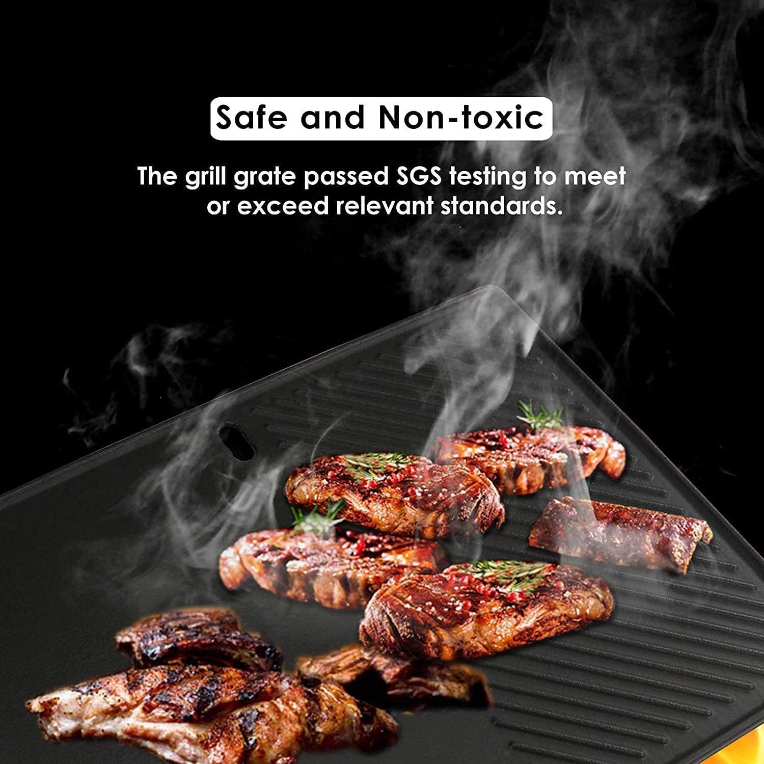 Uniflasy Grill for Replacement Parts Nexgrill 720-0888N 720-0830H 720-0830D 20-0783E Gas Grill Burner Tube, Heat Plates Cooking Grate and Cooking Griddle for Nexgrill Grill Parts, 5 Pack