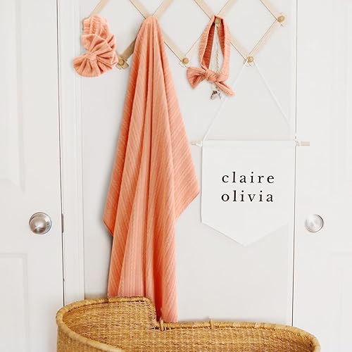 Miniatura 4 de DRESHOW BQUBO - Manta de recepción para recién nacido, cálida para niñas con sombrero de lazo a juego y diadema de lazo, regalo de ducha