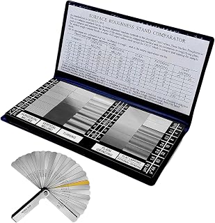 30Pcs Surface Roughness Comparators,Roughness Test Block Ra0.05-12.5mm Microfinish Comparator, Surface Finish Comparator Set for Lathe Machinery Manufactur Teach (30pcs Surface Roughness comparators)
