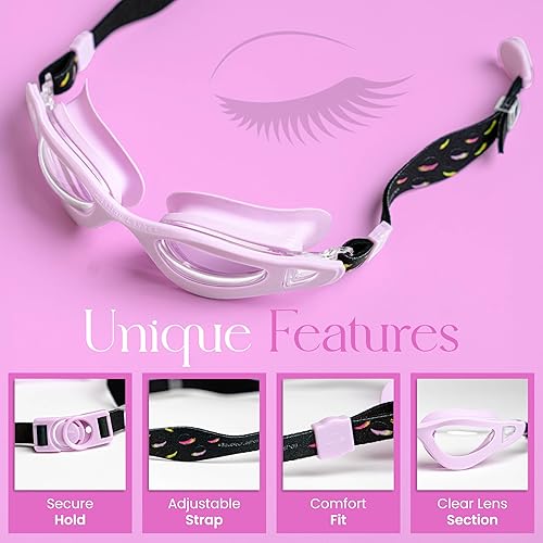 Miniatura 5 de Gafas de ducha para pestañas  Protege las pestañas del cuidado de pestañas de vapor  Gafas antideslizantes para mujeres adultas  Protector de