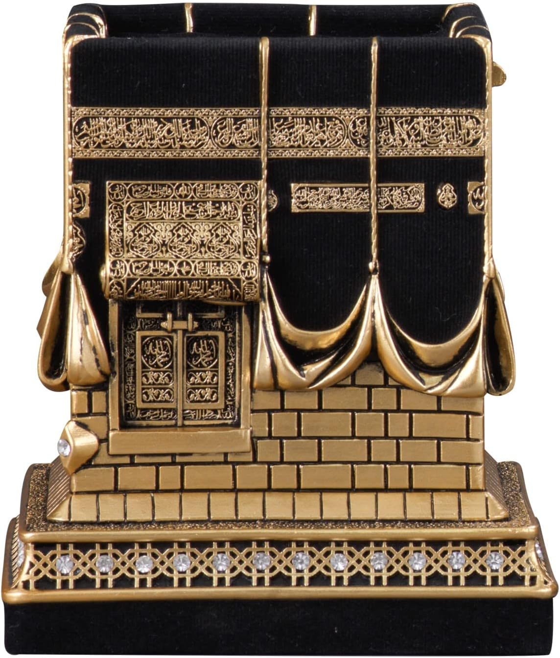 ihvan online Kaaba Replica Model, Large, Gold, Polyester, Sculpture, Muslim Table Art Decor, Islamic Home Decoration, Ramadan Eid Gifts