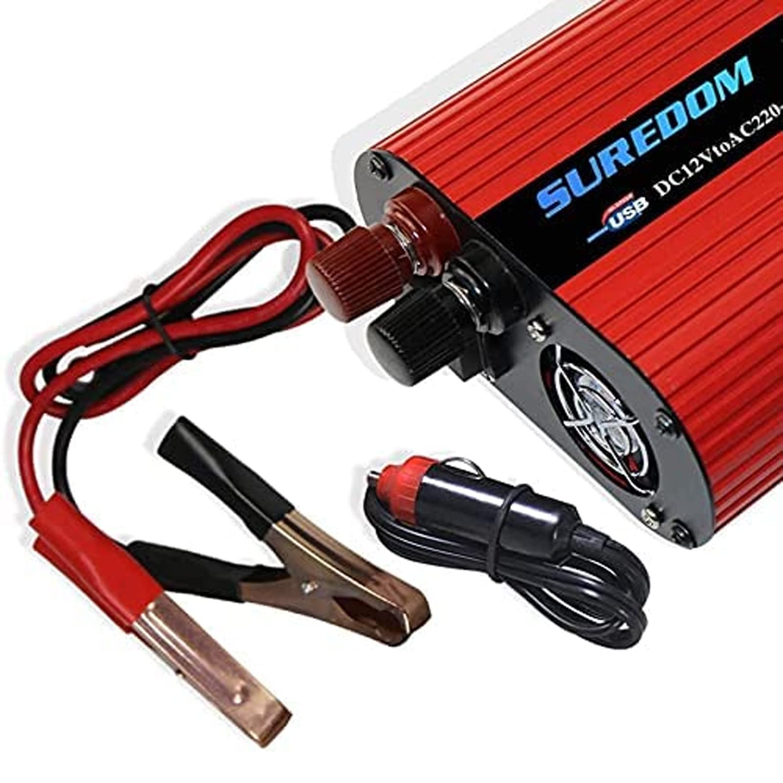 Inversor de Conversor de Onda Sinusoidal Pura 500W 1000W 1500W 2000W Convertidor DC 12V/24V a AC 220V 230V con Mando a Distancia con Toma de AC & 2.4A Puerto USB (24V,500W)