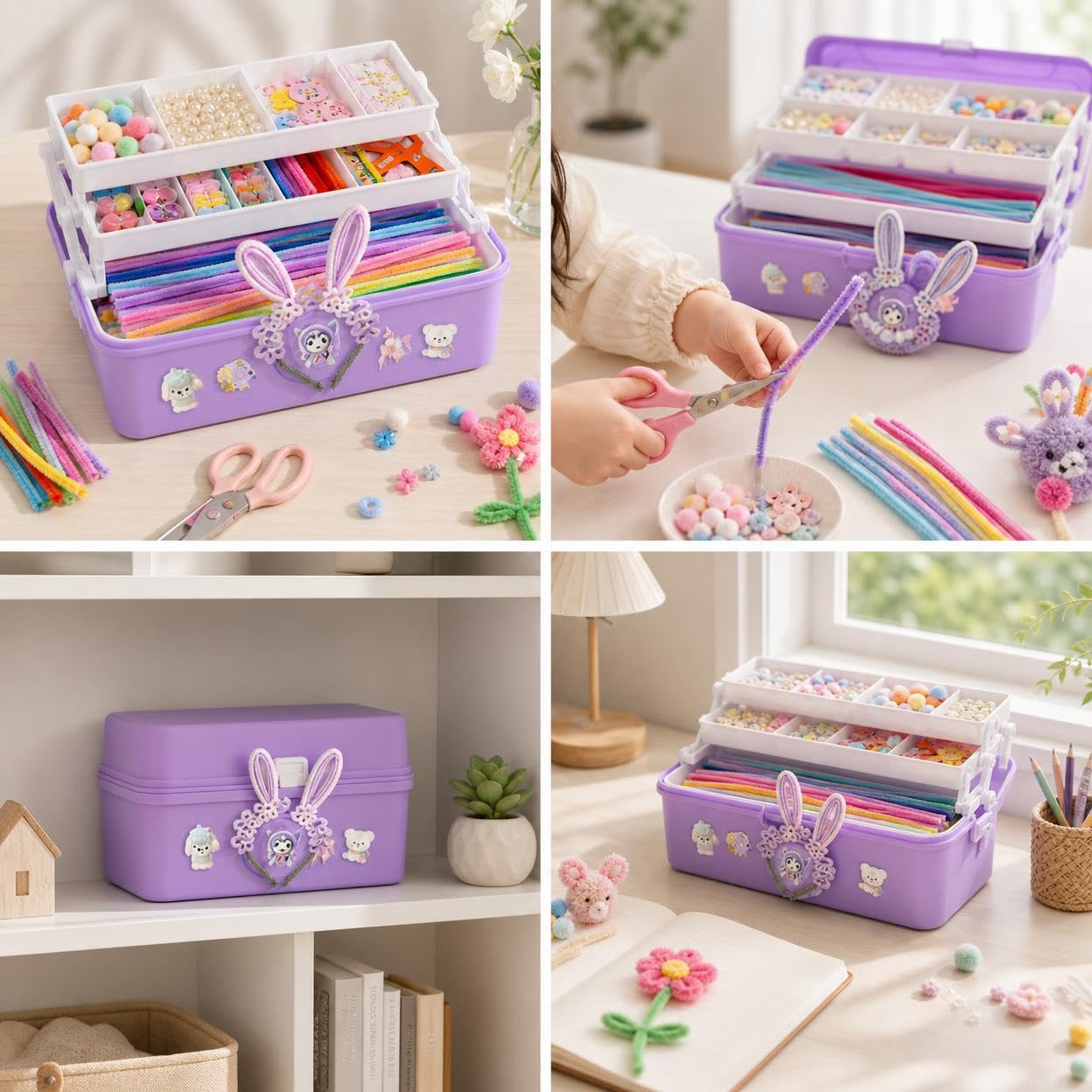 Nishiyuenyi Kit Manualidas Limpia para Niños, incluidos, Materiales para niños, Actividas en casa, style to 1