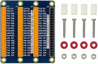 Powice GPIO Erweiterungsplatine für Raspberry Pi 5 / 4B / 3B+ / 3B / 2B / 1B – 1 zu 3 GPIO Splitter Board, 40 Pin GPIO Expansion Board für DIY Elektronik, Robotik und Smart Home Projekte