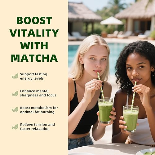 Miniatura 8 de TEANAGOO Matcha en polvo de grado ceremonial, té verde prémium para café con leche, bebida para desayunoté verde diario, té matcha de ceremonia