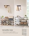 SONGMICS Shoe Rack, 4-Tier Shoe Organizer, Metal Storage Shelf, Upright or Upside Down, for 25-30 Pairs, Stackable, for Entryway, 11.8 x 46.1 x 29.5 Inches, Black ULSA034B01