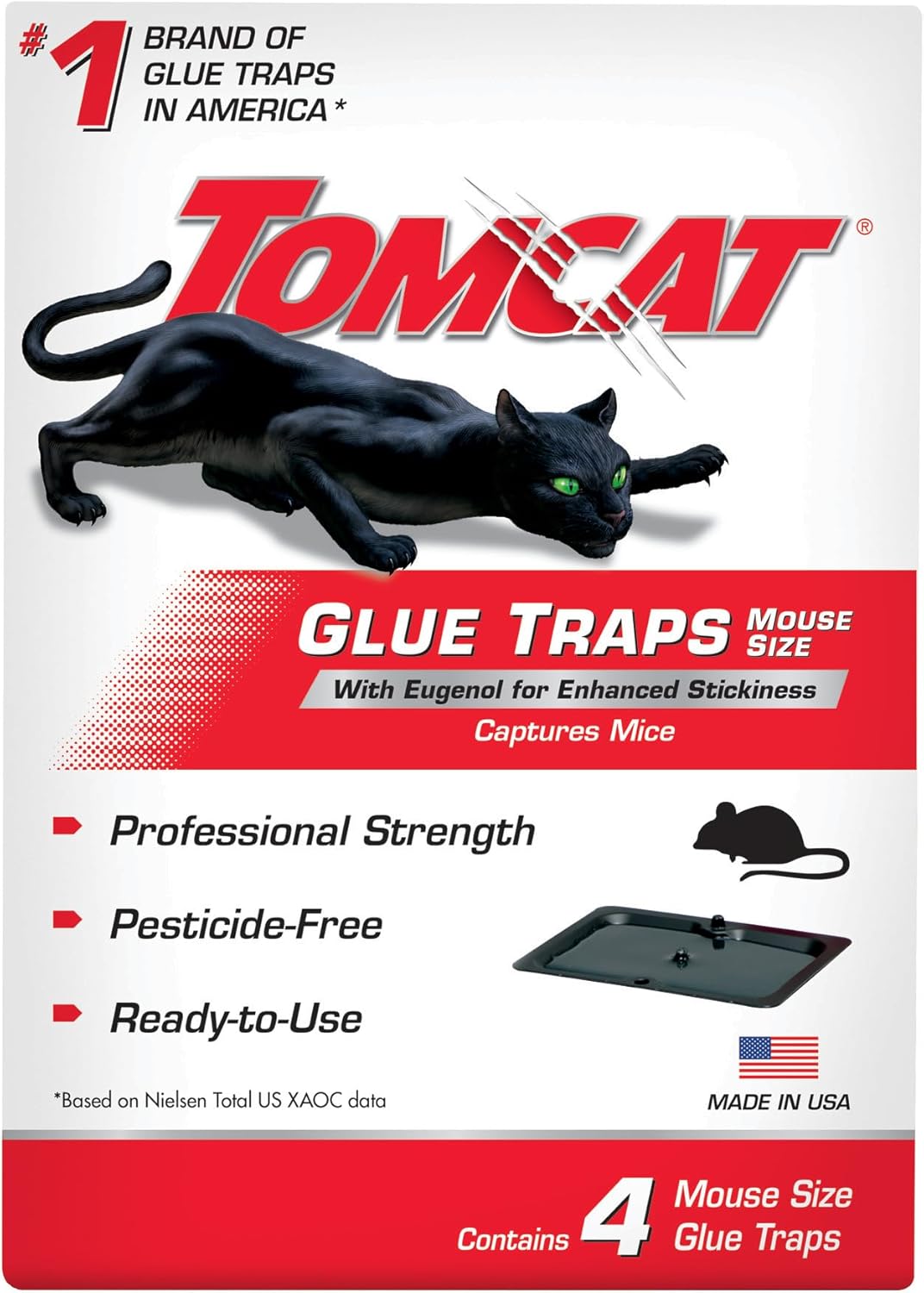 Tomcat Mouse Trap with Immediate Grip Glue (4 Glue Traps) Thumbnail