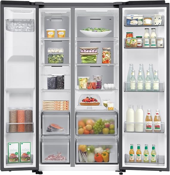 Samsung Series 6 SpaceMax RS70F64KEFEU 640L Smart American Fridge Freezer, Black [Energy Class E]
