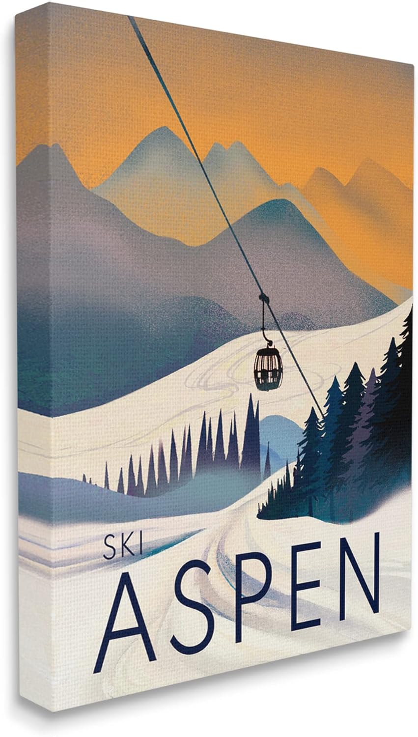 Stupell Industries Aspen Snow Slopes Mountain Canvas Wall Art, Design by Ziwei Li