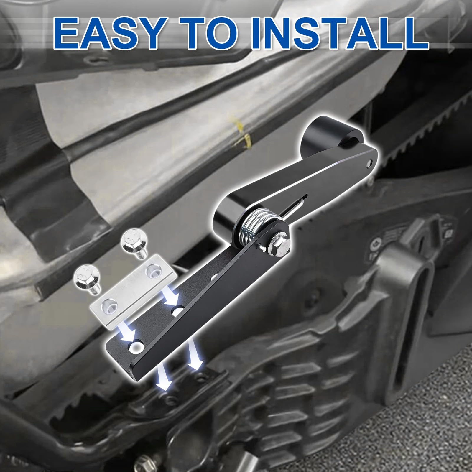Napinacz Paska Rolka Stabilizatora Koła Pasowego Luźnego Zestaw Rolek Napinacza Paska Motocykla ze Stopu Aluminium do Spyder F3 RT 2014 2024 z Kołem Pasowym do Użytku Zamiennego (BLACK)