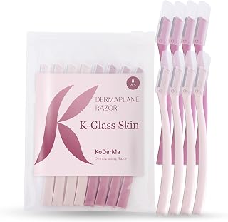 KoDerMa Dermaplaning Tool with Protective Cap – Face Razor for Women & Men | Peach Fuzz Remover & Eyebrow Trimmer | Easy Exfoliation | K-Beauty Inspired | Ergonomic Blade Design (8)