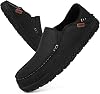 LongBay Mens Moccasin Slippers Cozy Breathable Memory Foam House Shoes for Indoor Outdoor