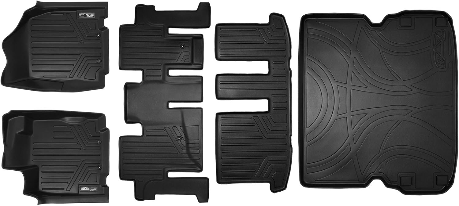 MAXLINER Floor Mats 3 Rows and Cargo Liner Behind 2nd Row Set for 2013-2013 Infiniti JX35