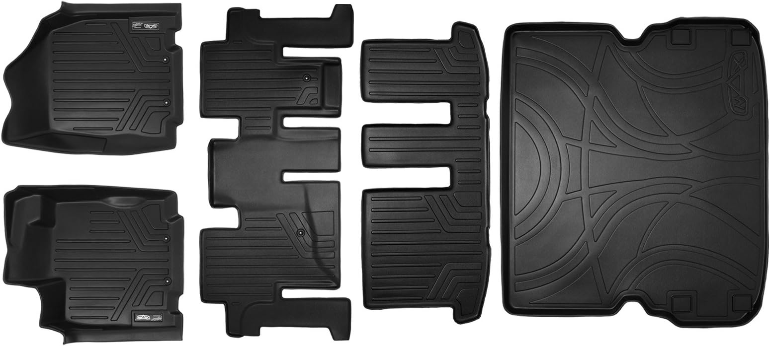 MAXLINER Floor Mats 3 Rows and Cargo Liner Behind 2nd Row Set for 2013-2013 Infiniti JX35
