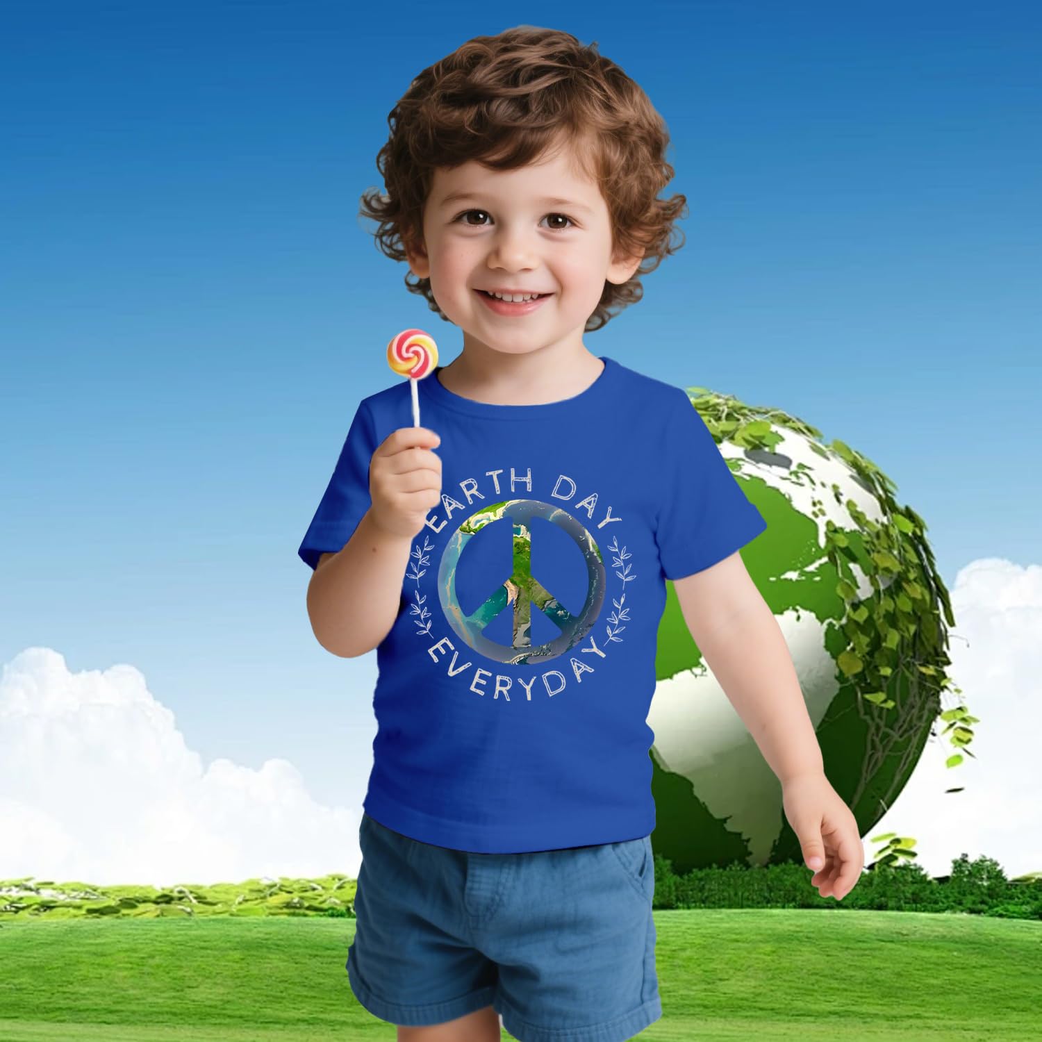 Earth Day Shirt for Kid 4-8 Years Boys Girls Every Day Save Planet T-Shirt Protect Environmental Nature Tee Tops - 2