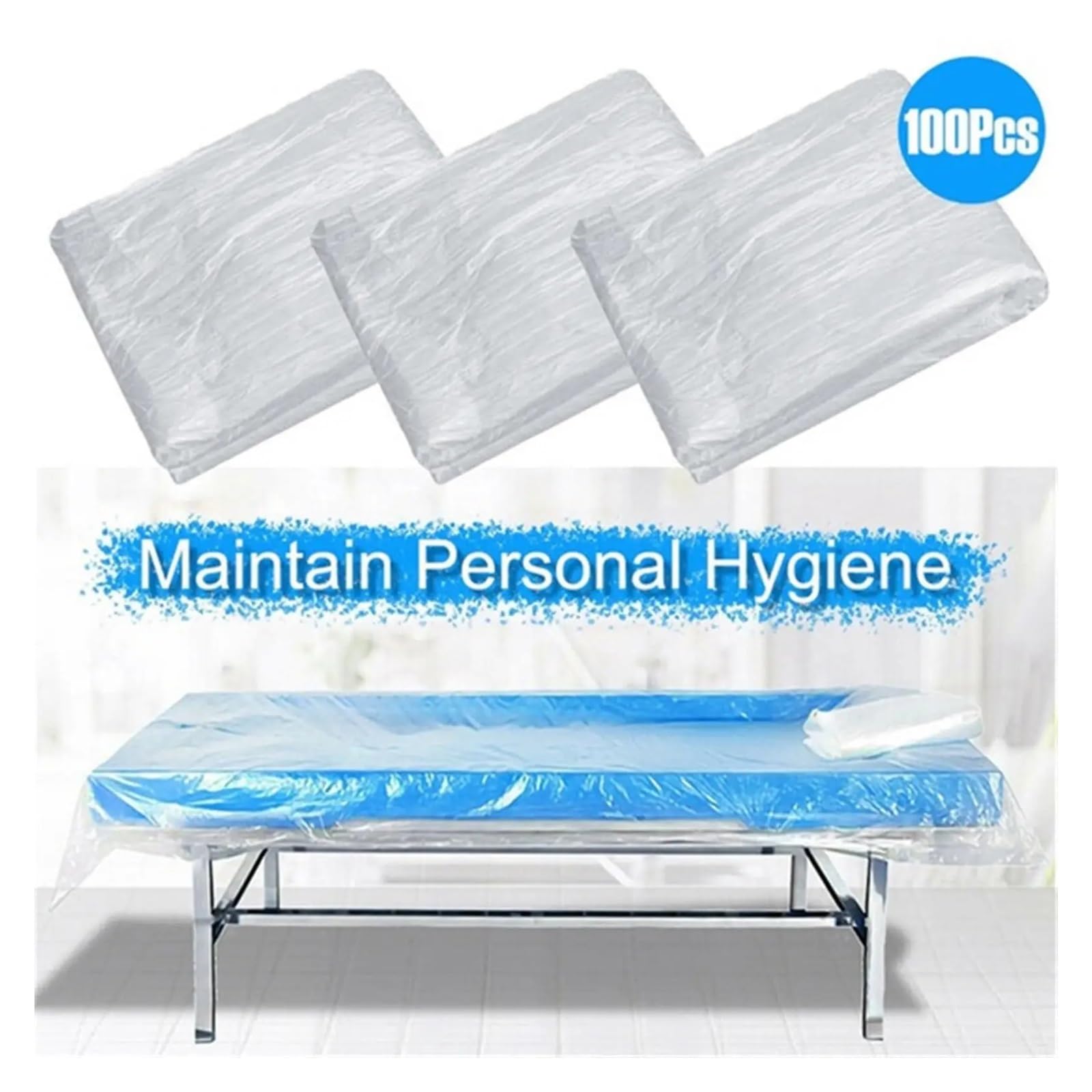 Sabanas Camilla Masaje 100x sábanas Desechables for Mesa de Masaje, Fundas de Cama Transparentes for SPA