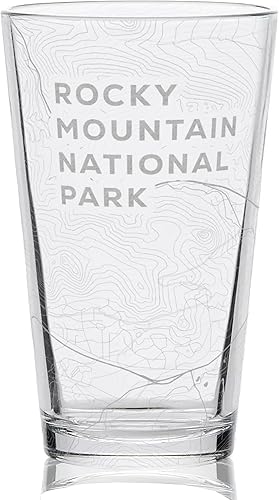 Vista 7 de BRECKENRIDGE COLORADO Engraved Pint Glass Great Ski Resort Mountain Topography Map Gift Idea!