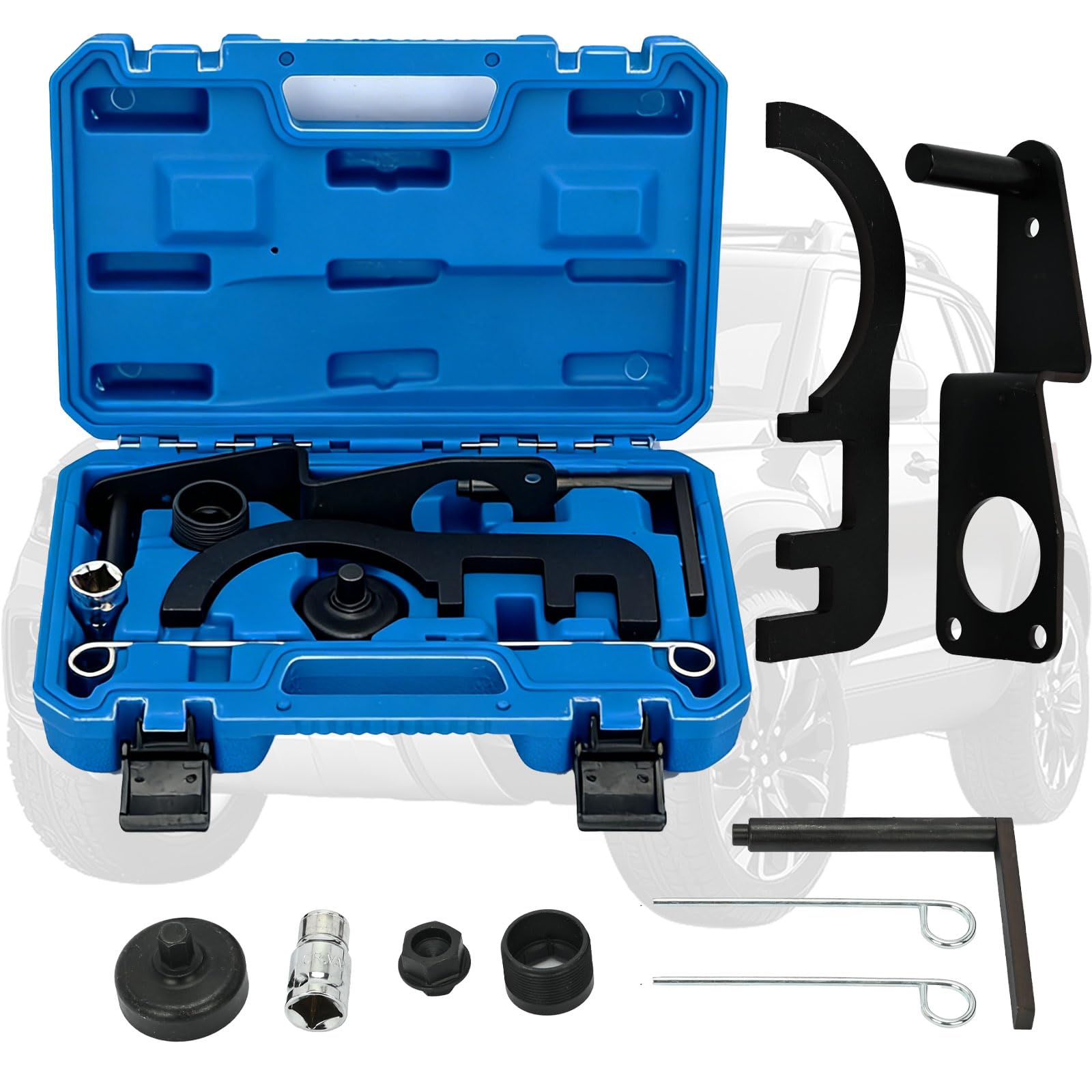 Strumento di Messa in Fase del Motore Compatibile con BMW N47 N47S N57 – Kit di bloccaggio Albero a camme (Sostituzione per Codici OEM 118740, 115320, 118760, 116480)