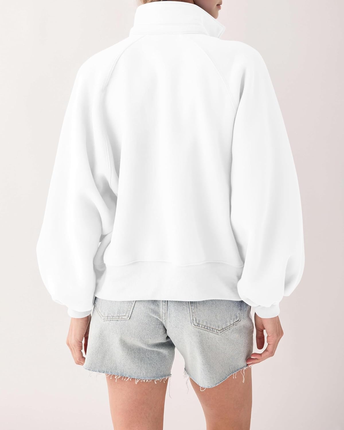 Locachy Women's Button Henley Neck Cotton Oversized Sweatshirt Casual Drop Shoulder Pullover Tops 2025 Fashion Outfits - Image 2