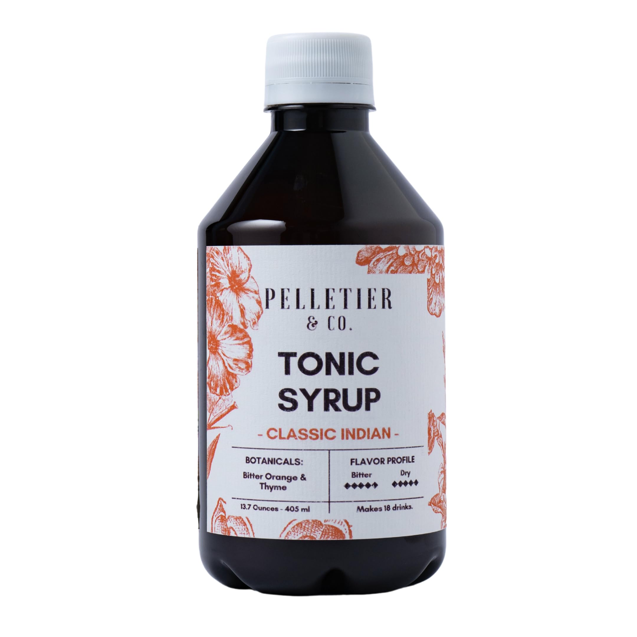 Pelletier & Co. Classic Indian Natural Tonic Syrup Made of All Natural Ingredients 13.7oz Bottle
