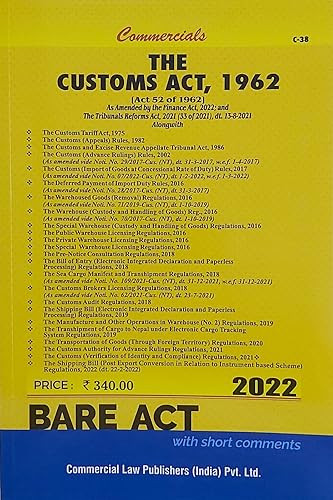 Customs Act 1962 Bare Act (updated 2022)