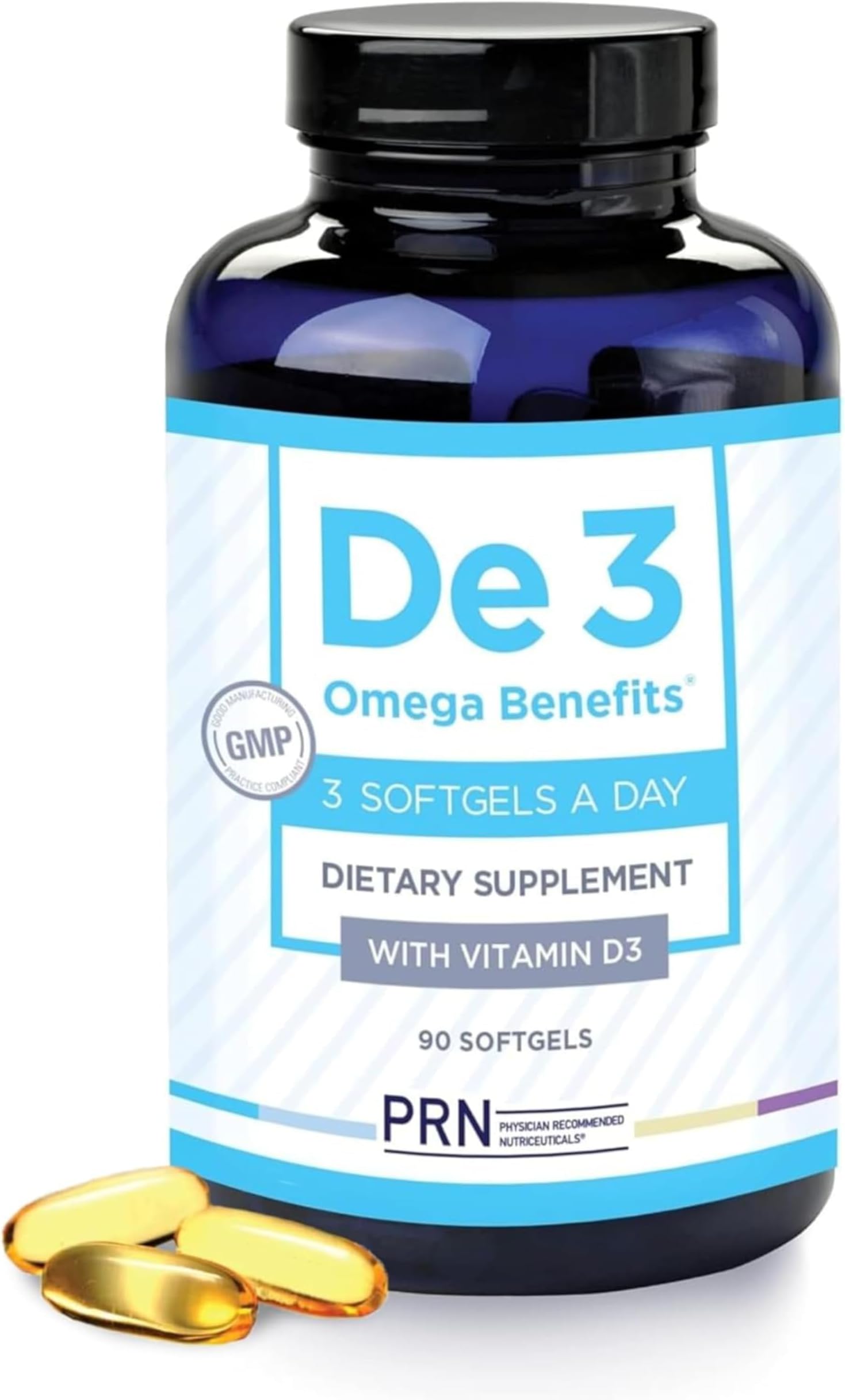 - De3 Dry Eye Ultra Pure rTG Omega 3 – Support for Dry Eyes - 2400 mg EPA & DHA – New & Improved-Burpless-3 per day serving, 1-month supply