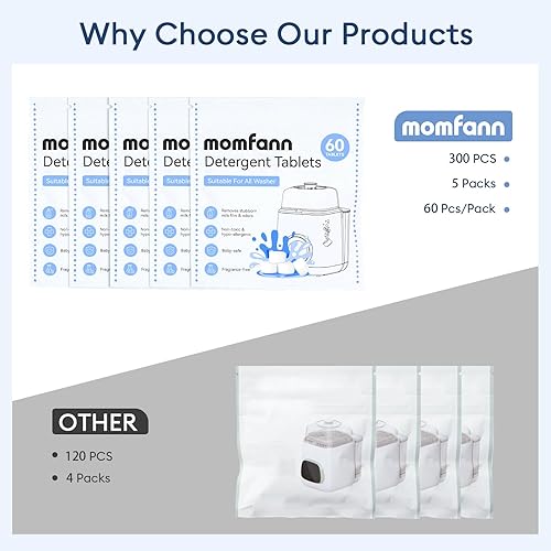 Miniatura 8 de 300 tabletas profesionales de detergente de limpieza profunda para todas las lavadoras de biberones, tabletas para lavadora de biberones,