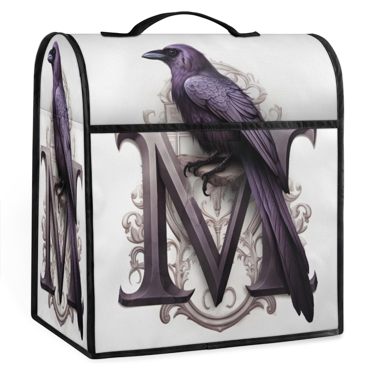Coffee Maker Cover Crow M Kitchen Appliance Covers Small Appliance Covers Blender Cover Juicer Cover Dust Covers for Kitchen Appliances with Top Handle and Pockets,Washable,B858