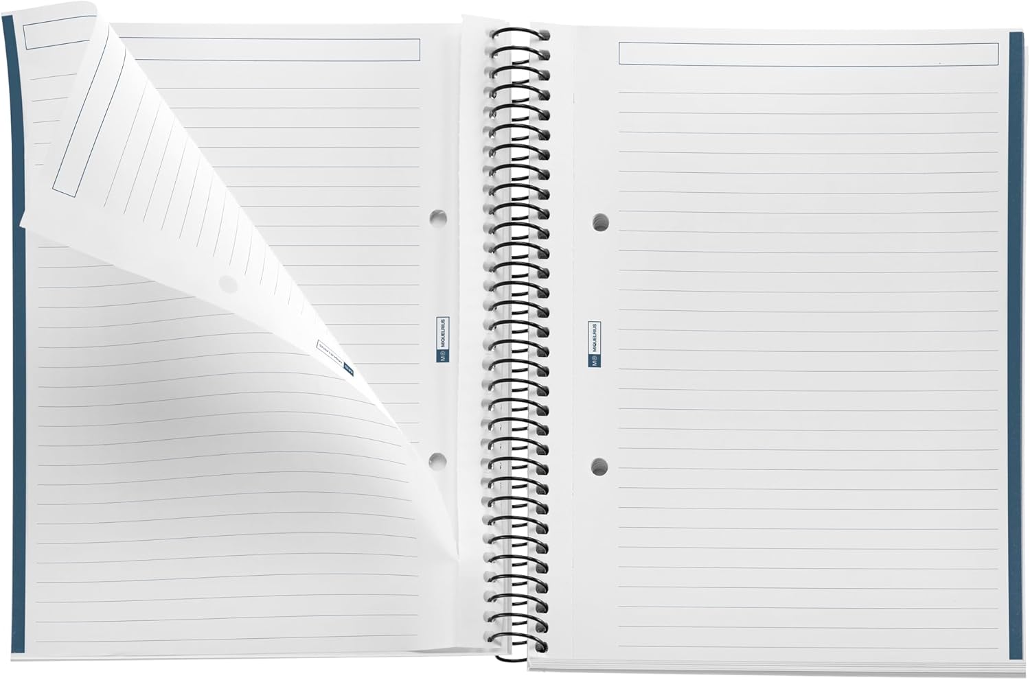Miquelrius - Notebook Notebook Notebook 100% Recycled Notebook, 1 Color Strip, A5, 80 Horizontal Stripe Sheets, 80g Paper, 2 Drills, Recycled Cardboard Cover, Ecomaps Design