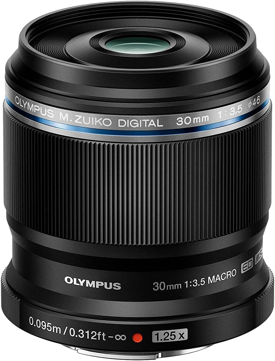 Olympus M. Zuiko Digital ED 30mm F3.5 Macro Lens, Suitable for All MFT Cameras (OM-D & Pen Models, Panasonic G-Series), Black